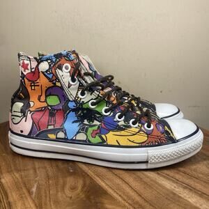 Converse Chuck Taylor All Star Womens Graffiti Art Graphic Print Size 9 Shoes
